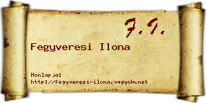 Fegyveresi Ilona névjegykártya